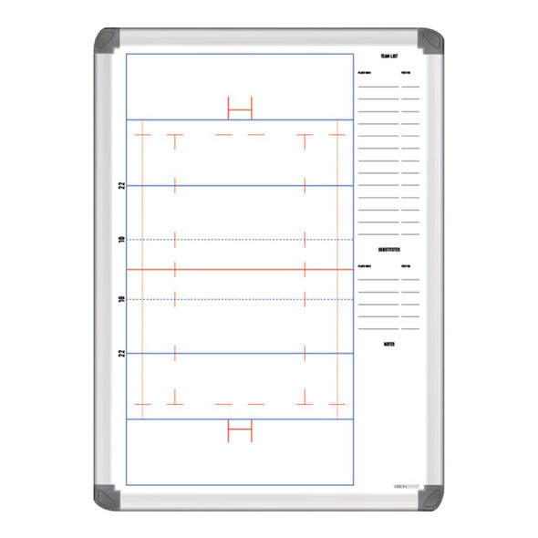 Visionchart Sports Team Logo Coaches Tactical Whiteboard 600 x 400mm Rugby Union Visionchart Sports Team Logo Coaches Tactical Whiteboard 600 x 400mm Rugby Union