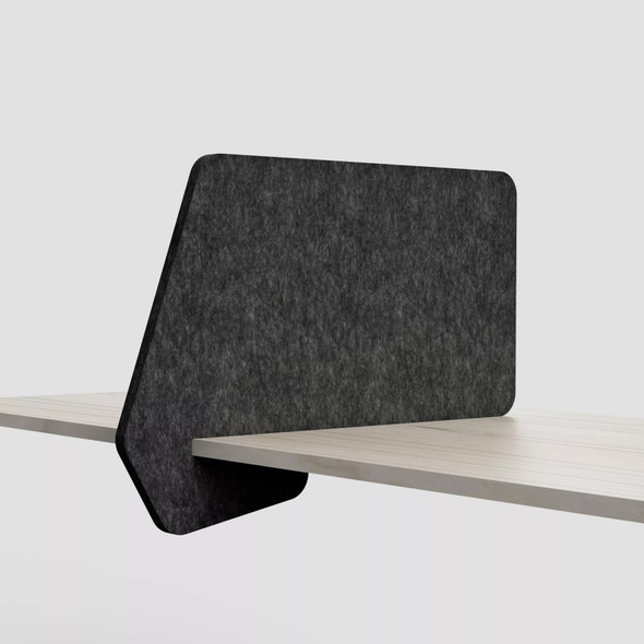 SANA Slide On Desk Screen 12mm 680 x 420mm Incline Style Shadow SANA Slide On Desk Screen 12mm 680 x 420mm Incline Style Shadow