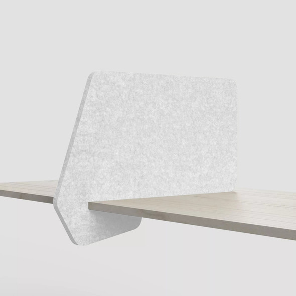SANA Slide On Desk Screen 12mm 680 x 420mm Incline Style Frost SANA Slide On Desk Screen 12mm 680 x 420mm Incline Style Frost