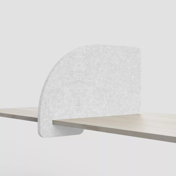 SANA Slide On Desk Screen 12mm 680 x 420mm Arc Style Frost