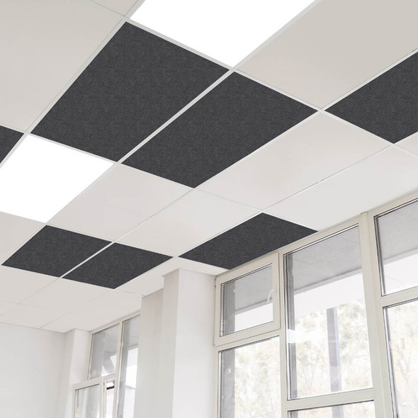 Sana Drop In Acoustic PET Ceiling Tile 1195 x 595 x 12mm Shadow Pack of 8 Sana Drop In Acoustic PET Ceiling Tile 1195 x 595 x 12mm Shadow Pack of 8