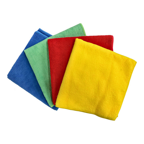 Visionchart Microfibre Cleaning Cloth 400 x 400mm Red Pack of 10