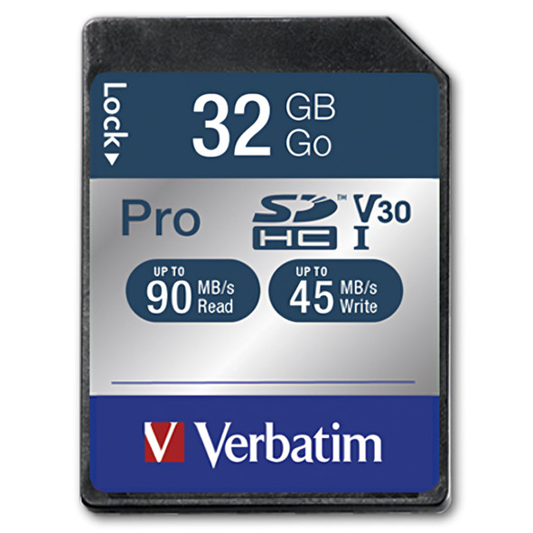Verbatim 32GB Pro SDHC Card Class 10 UHS-I Verbatim 32GB Pro SDHC Card Class 10 UHS-I