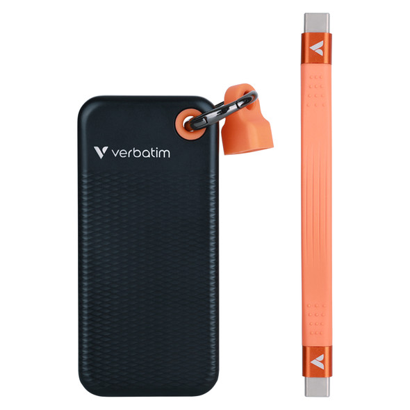 Pocket SSD USB 3.2 Gen 2 1TB Black/Orange Verbatim Pocket SSD USB 3.2 Gen 2 1TB Black/Orange Verbatim