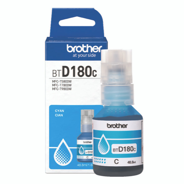 Brother BTD180C Cyan Ink Bottle for Brother colour ink tank printers Brother BTD180C Cyan Ink Bottle for Brother colour ink tank printers