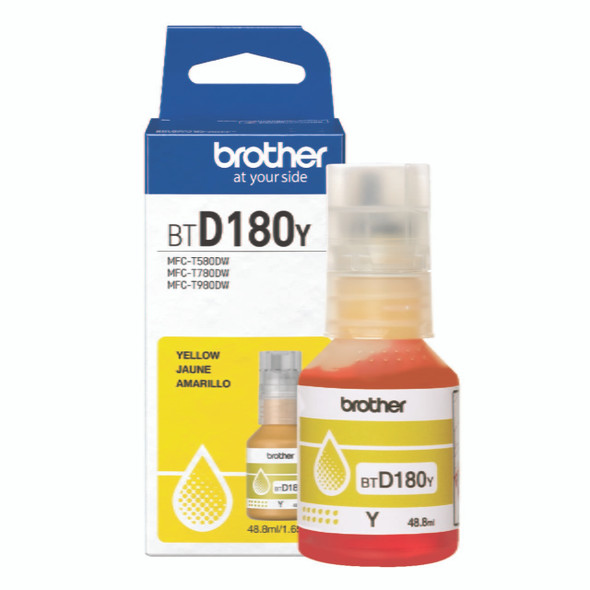 Brother BTD180Y Yellow Ink Bottle for Brother colour ink tank printers Brother BTD180Y Yellow Ink Bottle for Brother colour ink tank printers