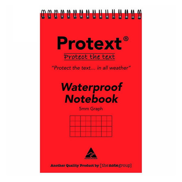 Protext Waterproof Notebook 150 x 100mm 50 Sheet 5mm Graph Ruled Pack of 20