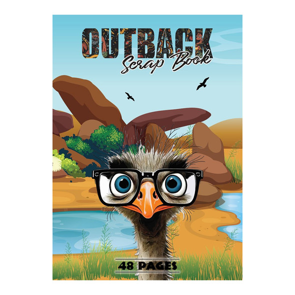 Outback Scrap Book 330 x 240mm 70gsm 48 Page Board Cover Pack of 10 Outback Scrap Book 330 x 240mm 70gsm 48 Page Board Cover Pack of 10