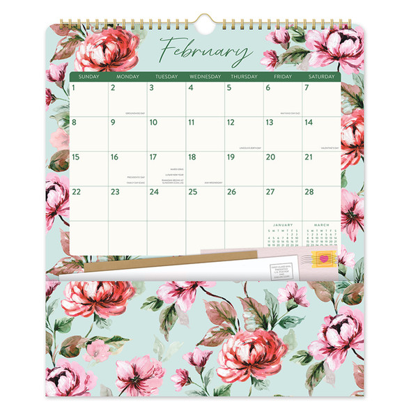 2026 Bella Flora Pocket Plus Calendar Orange Circle 2026 Bella Flora Pocket Plus Calendar Orange Circle
