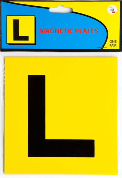 Magnetic yellow L plates for learner drivers suitable for all Australian states Magnetic yellow L plates for learner drivers suitable for all Australian states