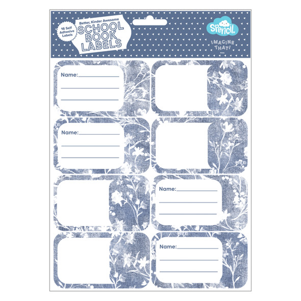 Spencil Denim Daze Book Labels Pack 16 Box of 6 Spencil Denim Daze Book Labels Pack 16 Box of 6