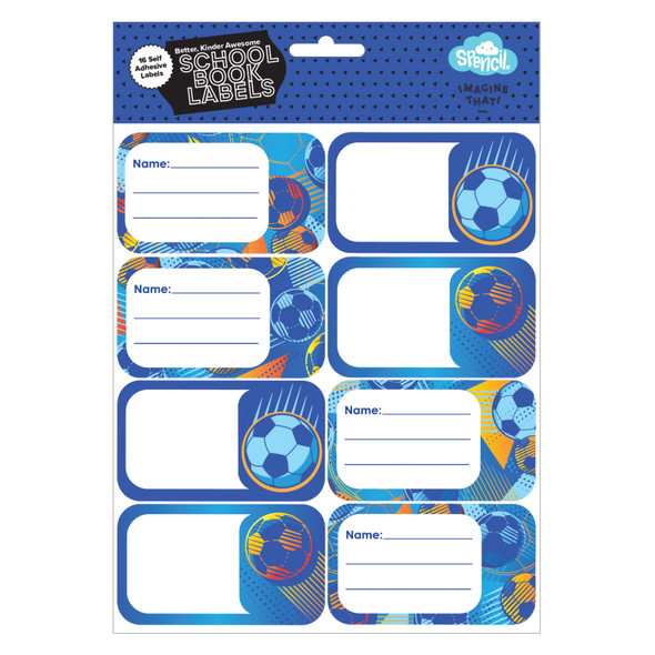 Spencil Game On Book Labels Pack 16 Box of 6 Spencil Game On Book Labels Pack 16 Box of 6