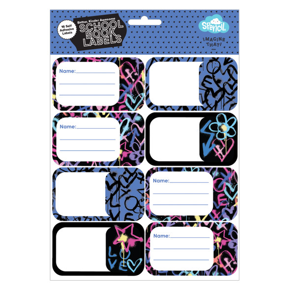 Spencil Hearts and Crosses Book Labels Pack 16 Box of 6 Spencil Hearts and Crosses Book Labels Pack 16 Box of 6