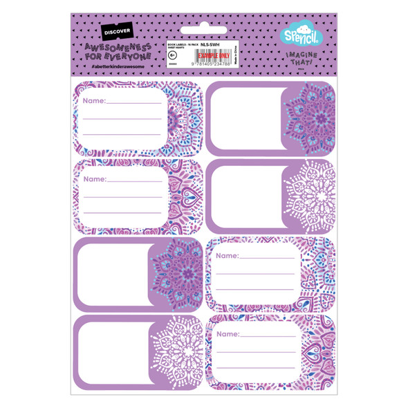 Spencil Book Labels Pack 16 Box of 6 Sweet Hearts Spencil Book Labels Pack 16 Box of 6 Sweet Hearts