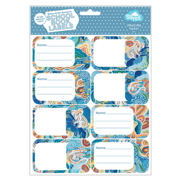 Spencil Wani-Wani Watina Book Labels Pack 16 Box of 6 Spencil Wani-Wani Watina Book Labels Pack 16 Box of 6