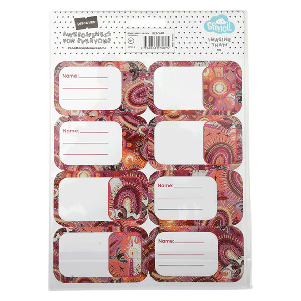 Spencil Book Labels Pack 16 Box of 6 Yarrawala Spencil Book Labels Pack 16 Box of 6 Yarrawala
