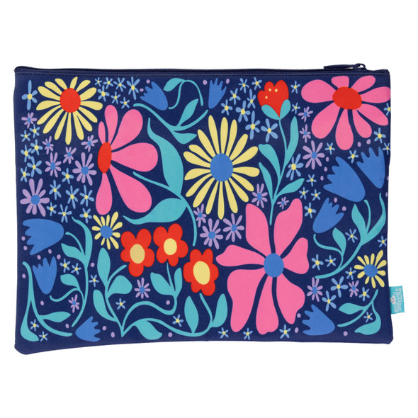 Spencil A4 Twin Zip Pencil Case Flower Fun Spencil A4 Twin Zip Pencil Case Flower Fun