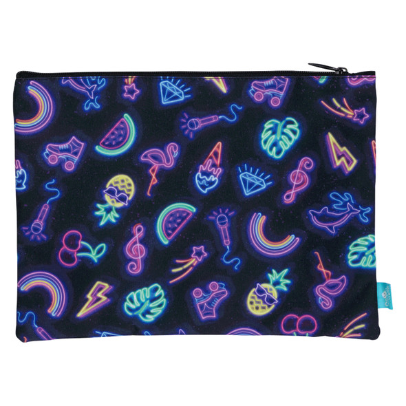 Spencil A4 Twin Zip Pencil Case Neon Party Spencil A4 Twin Zip Pencil Case Neon Party