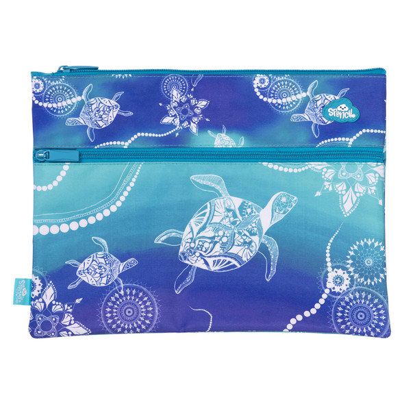 Spencil Turtle of Life A4 Twin Zip Pencil Case Spencil Turtle of Life A4 Twin Zip Pencil Case