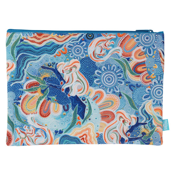 Spencil A4 Twin Zip Pencil Case Wani-Wani Watina Spencil A4 Twin Zip Pencil Case Wani-Wani Watina