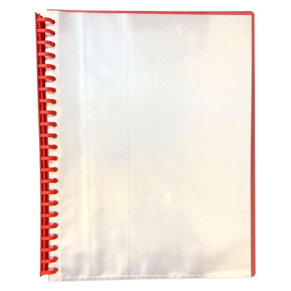 Osmer Display Book Refillable A4 Clearfront Red Pack of 24