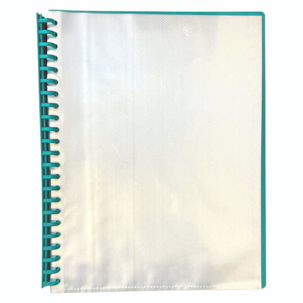 Osmer Display Book Refillable A4 Clearfront Green Pack of 24