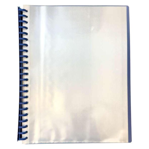 Osmer Display Book Refillable A4 Clearfront Blue Pack of 24