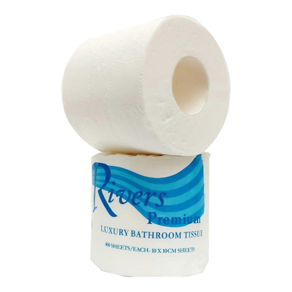 2 Ply Toilet Tissue Individual Wrap 400 Sheets 48 Rolls/Ctn 7 Rivers