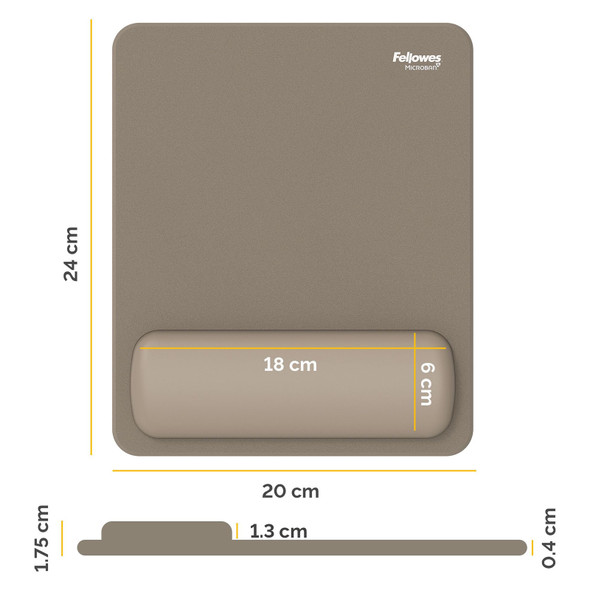 Fellowes Breyta Sand Mousepad Wrist Rest