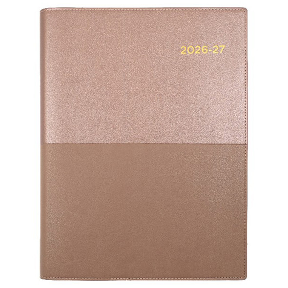 Collins Vanessa Financial Year Diary 2026-2027 A4 Week To A View Rose Gold