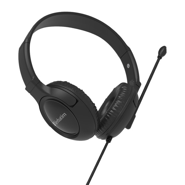 Verbatim Headset with Noise Cancelling Microphone Black