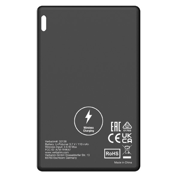 Verbatim Black My Finder Card Bluetooth Tracker Pack of 1