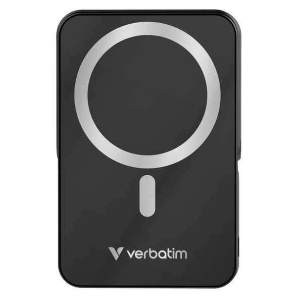 Verbatim Black Power Bank 10000mah Magnetic Wireless with Stand