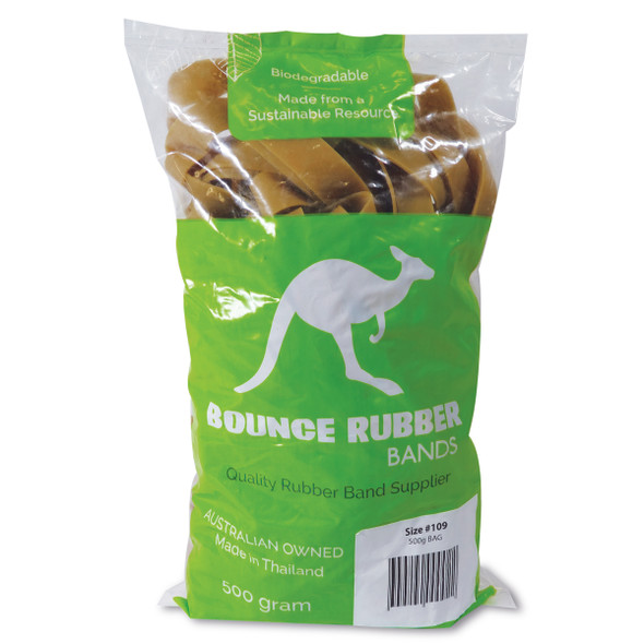 Bounce Rubber Bands Retband109N Size 109 (200Mm X 15.0Mm) 500Gm Bag Natural Tan | Its A Mega Thing