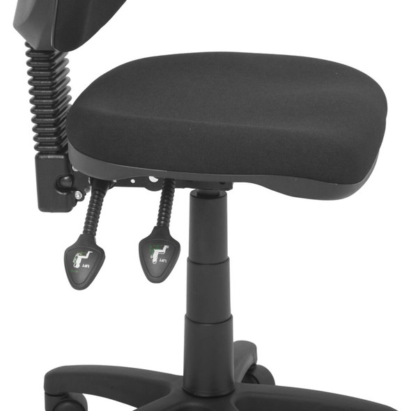 Rapidline EC070CH Ergo Operator Chair High Back Black Fabric