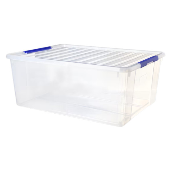 Sistema Plastic Storage Container with Tray 60L Dark Blue