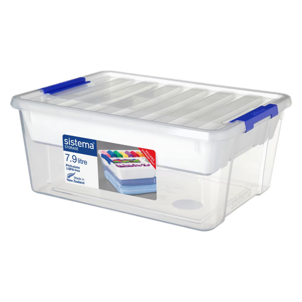 Sistema Plastic Storage 7.9L with Tray Dark Blue