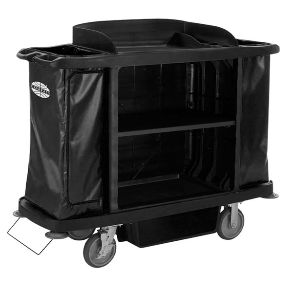 Compass Open Front Housekeeping Trolley Black