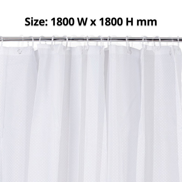 Compass White Deluxe Shower Curtain
