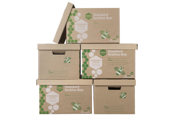 Marbig Enviro Standard Archive Box Brown Pack of 5
