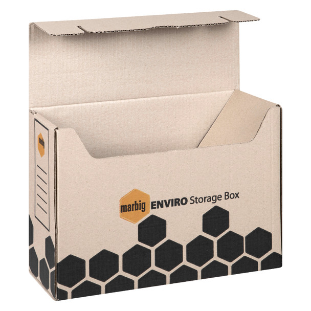 Marbig Enviro Storage Box Brown Carton of 20