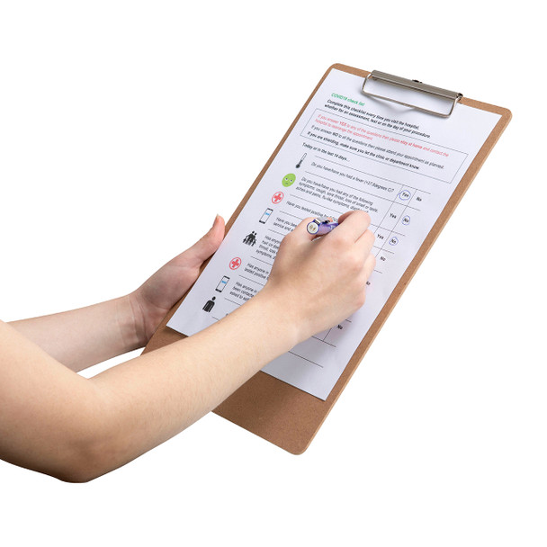 Marbig Foolscap Clipboard Masonite Small Clip Brown