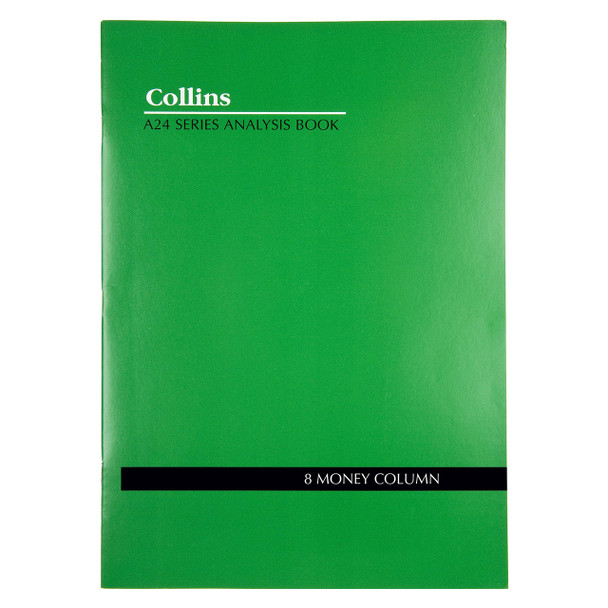 Collins 10208 Analysis Book Series 'A24' 8 Money Column Green Cover | It's A Mega Thing