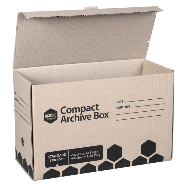 Marbig Compact Archive Box Brown Carton of 5