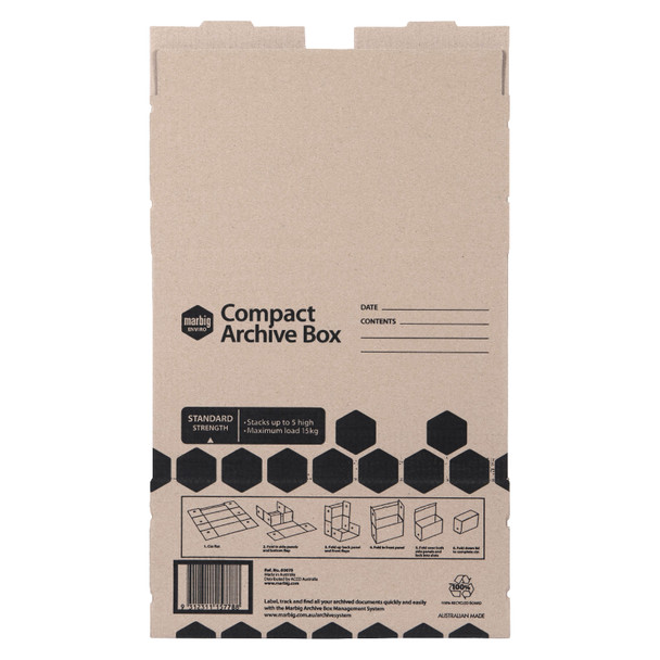 Marbig Brown Archive Box Compact Carton of 5
