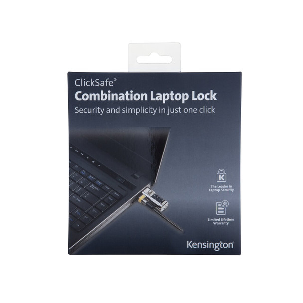 Kensington Silver and Black ClickSafe Combination Laptop Lock