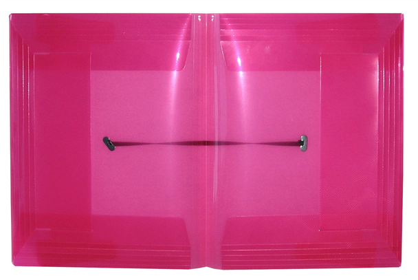 Pop P-337A Duo Document Wallet Translucent Polypropylene A4 30Mm Capacity 315Mm X 250Mm Pink | Its A Mega Thing
