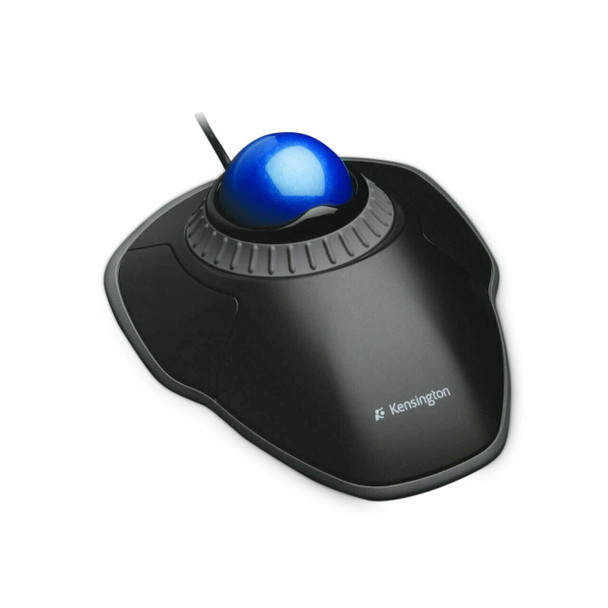 Orbit Wired Trackball with Scroll Ring Black and Blue Kensington