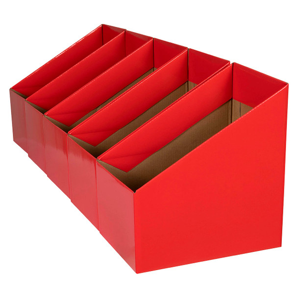 Marbig Large Book Box Red Pack of 5