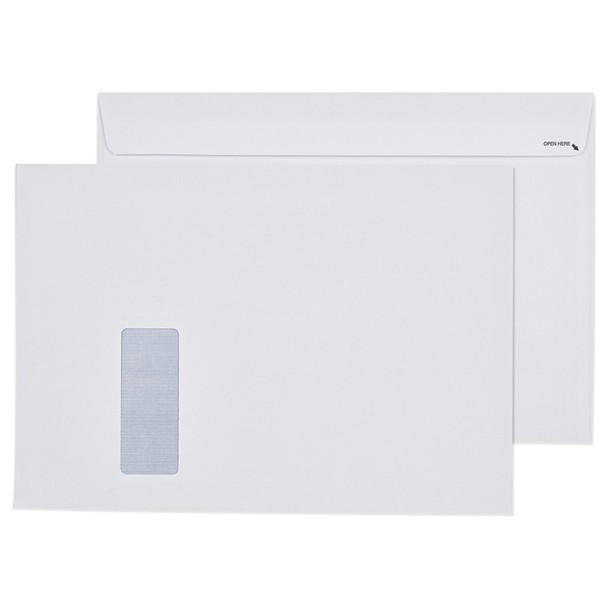 Cumberland 612347 Envelope Strip Seal White Easy Open Window Secretive Booklet Mailer C4 229x324mm - Box 250 | Mega Office Supplies